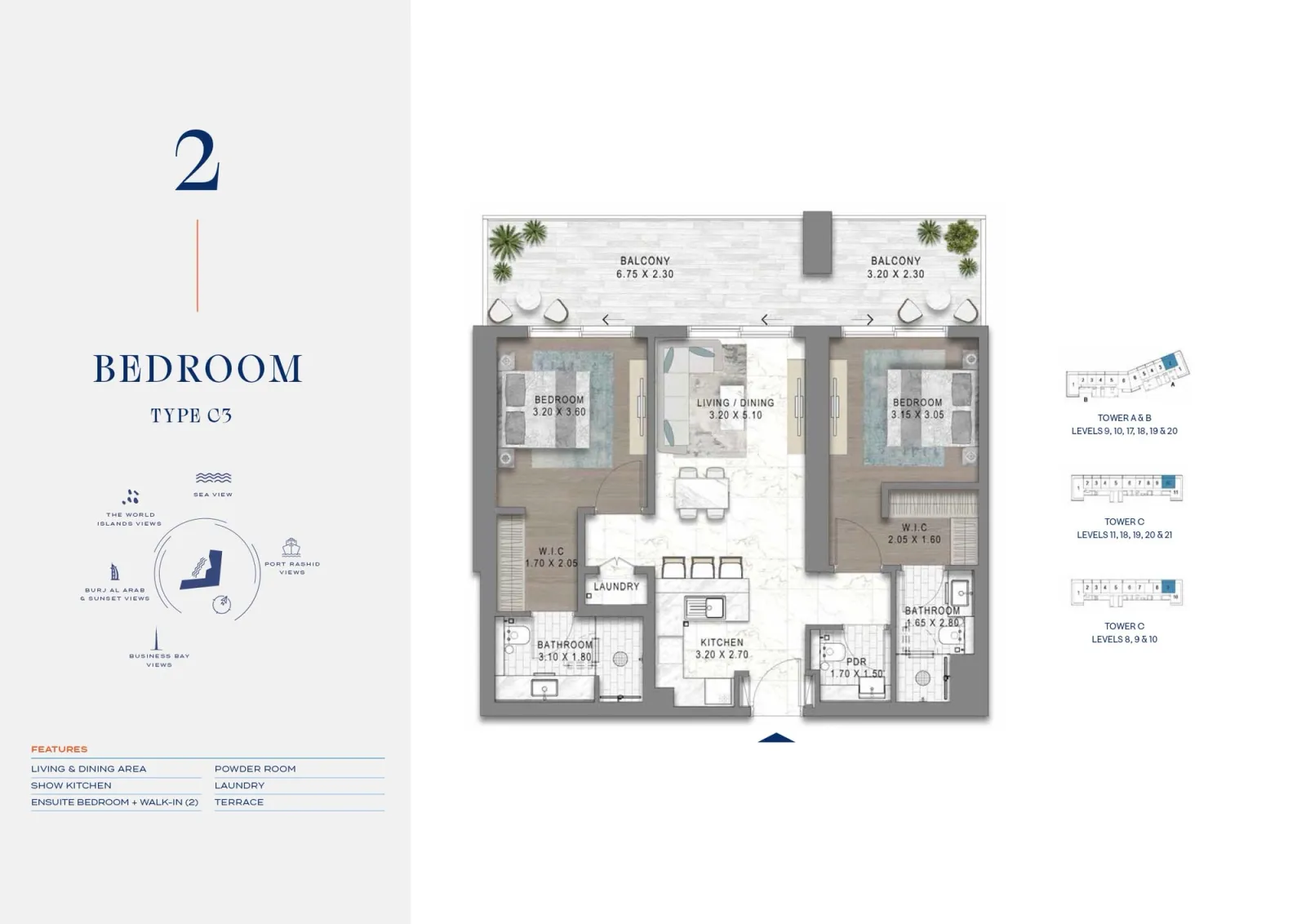 Floor plan for Type C3