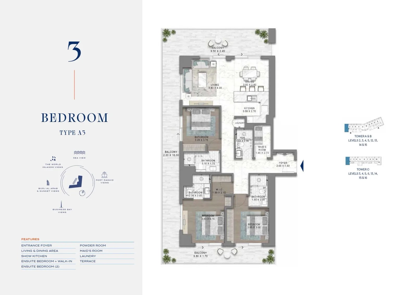 Floor plan for Type A3
