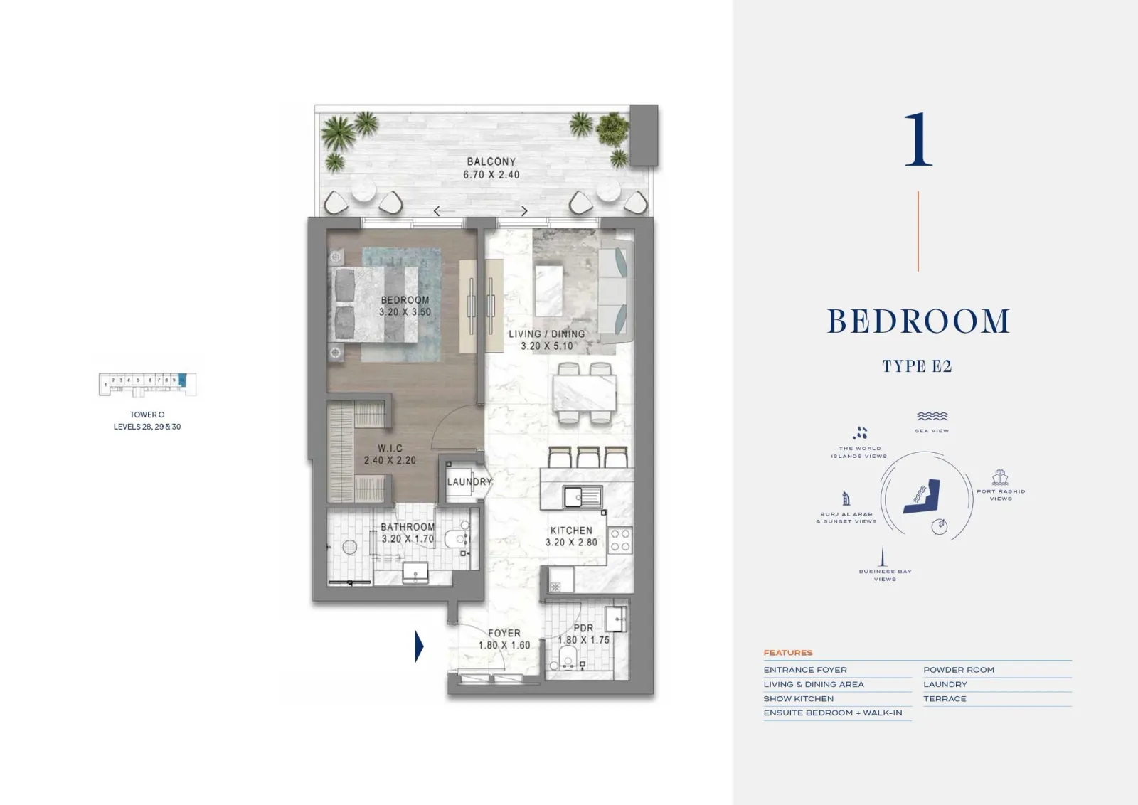 Floor plan for Type E2