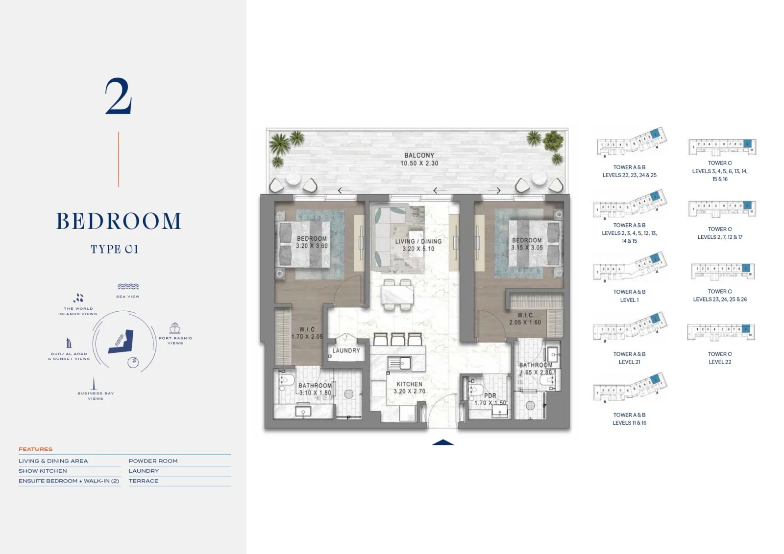 Floor plan for Type C1