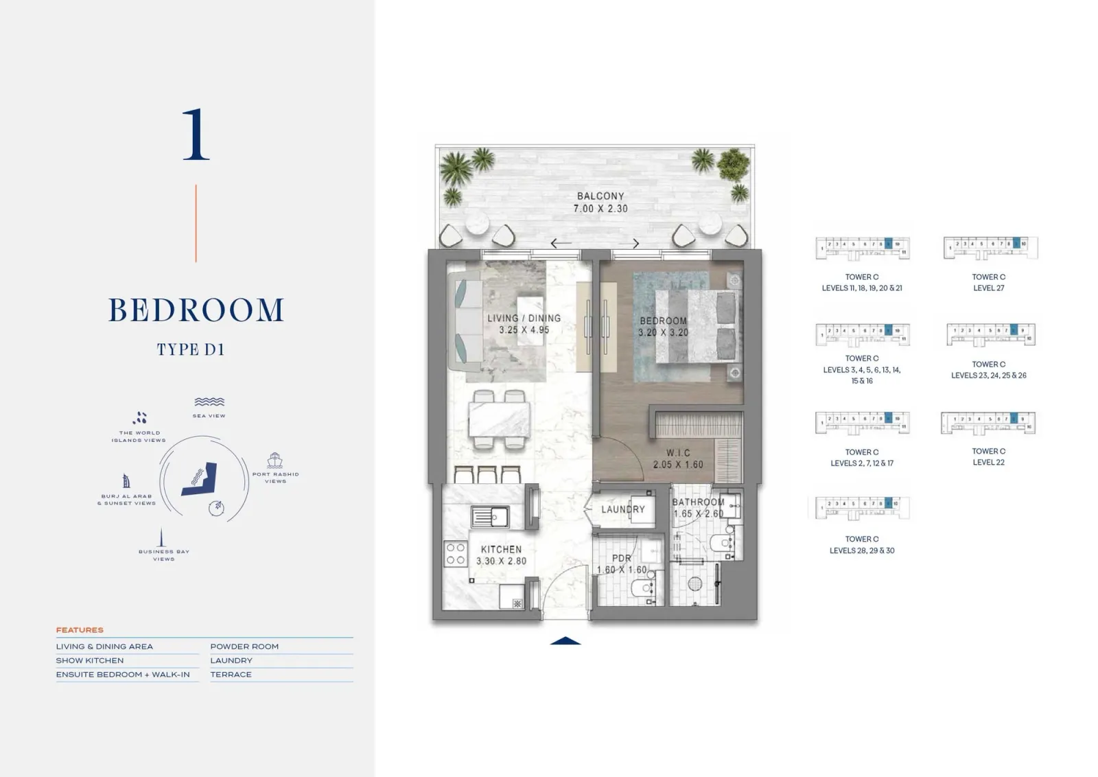 Floor plan for Type D1