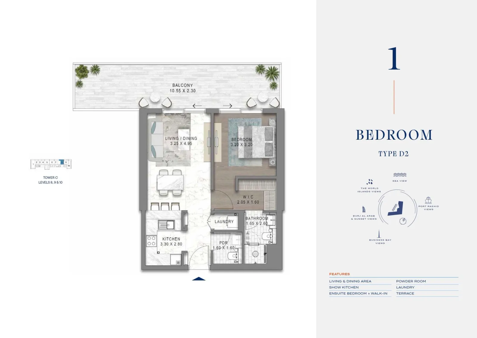 Floor plan for Type D2