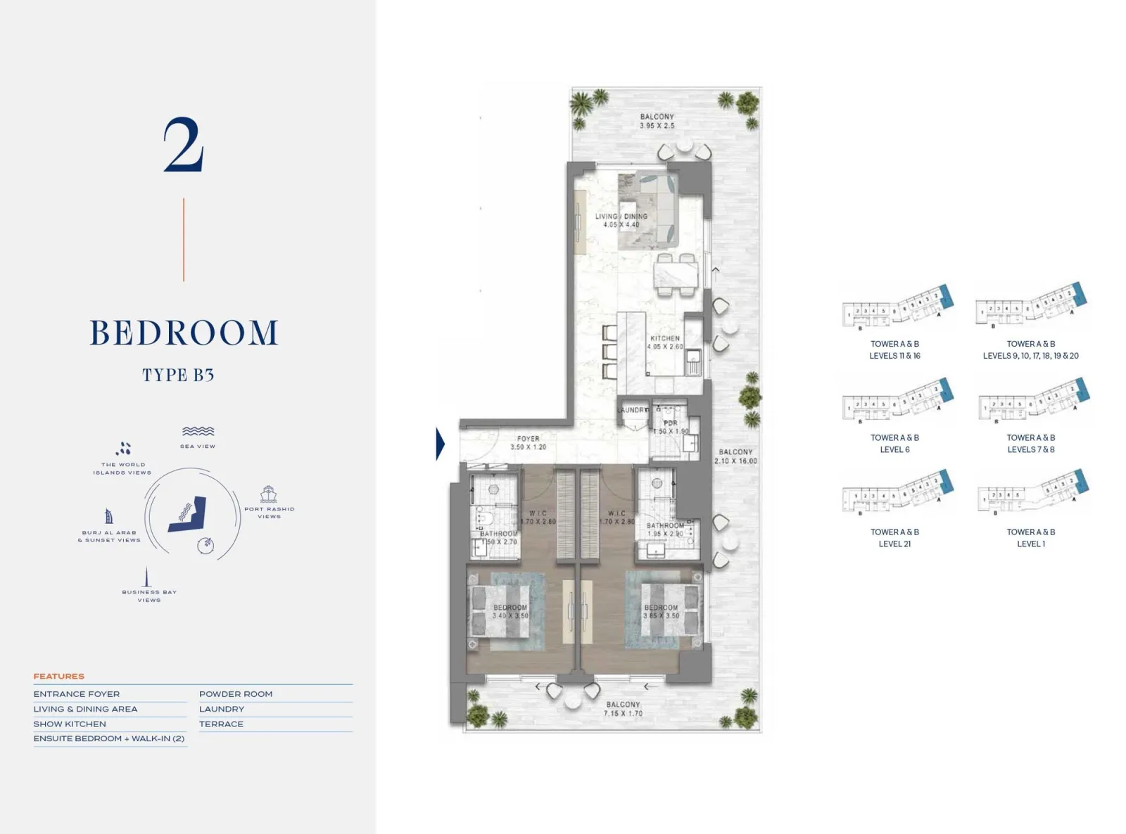 Floor plan for Type B3