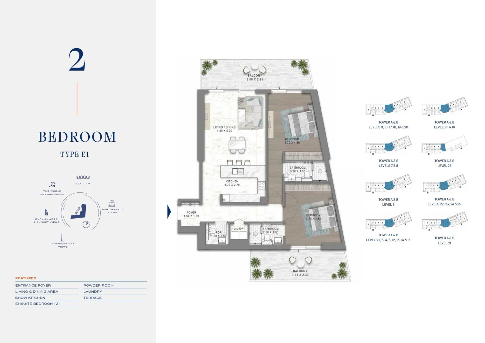Floor plan for Type E1