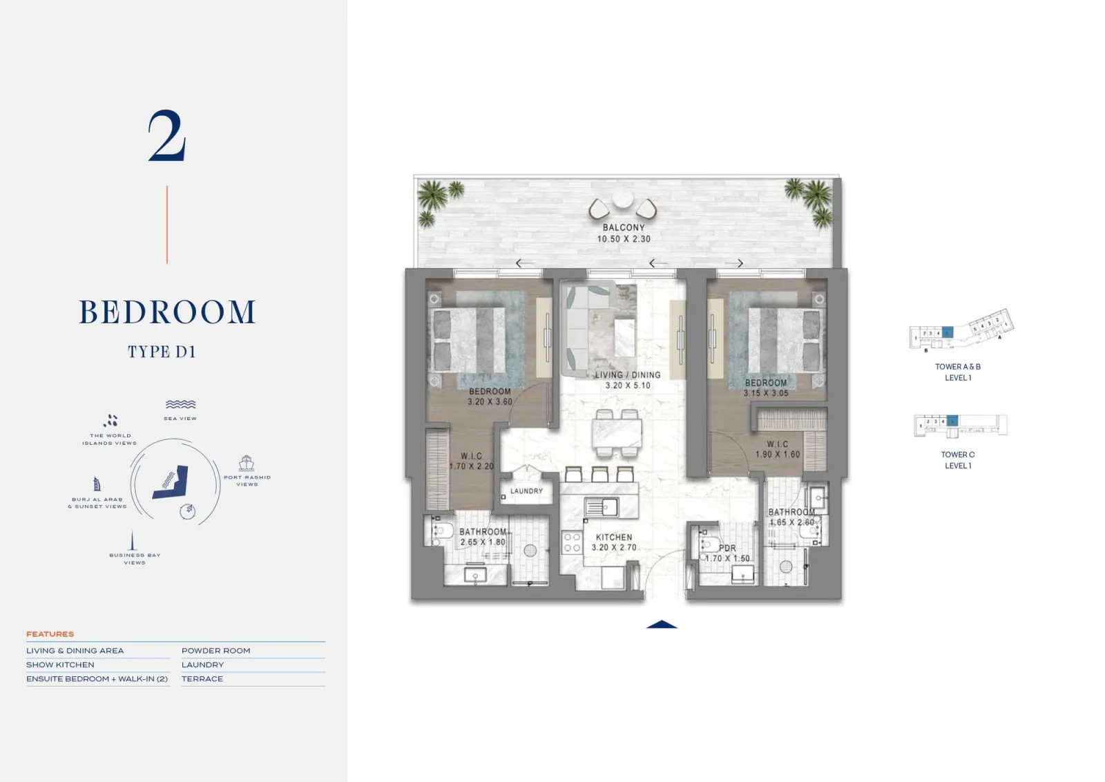 Floor plan for Type D1