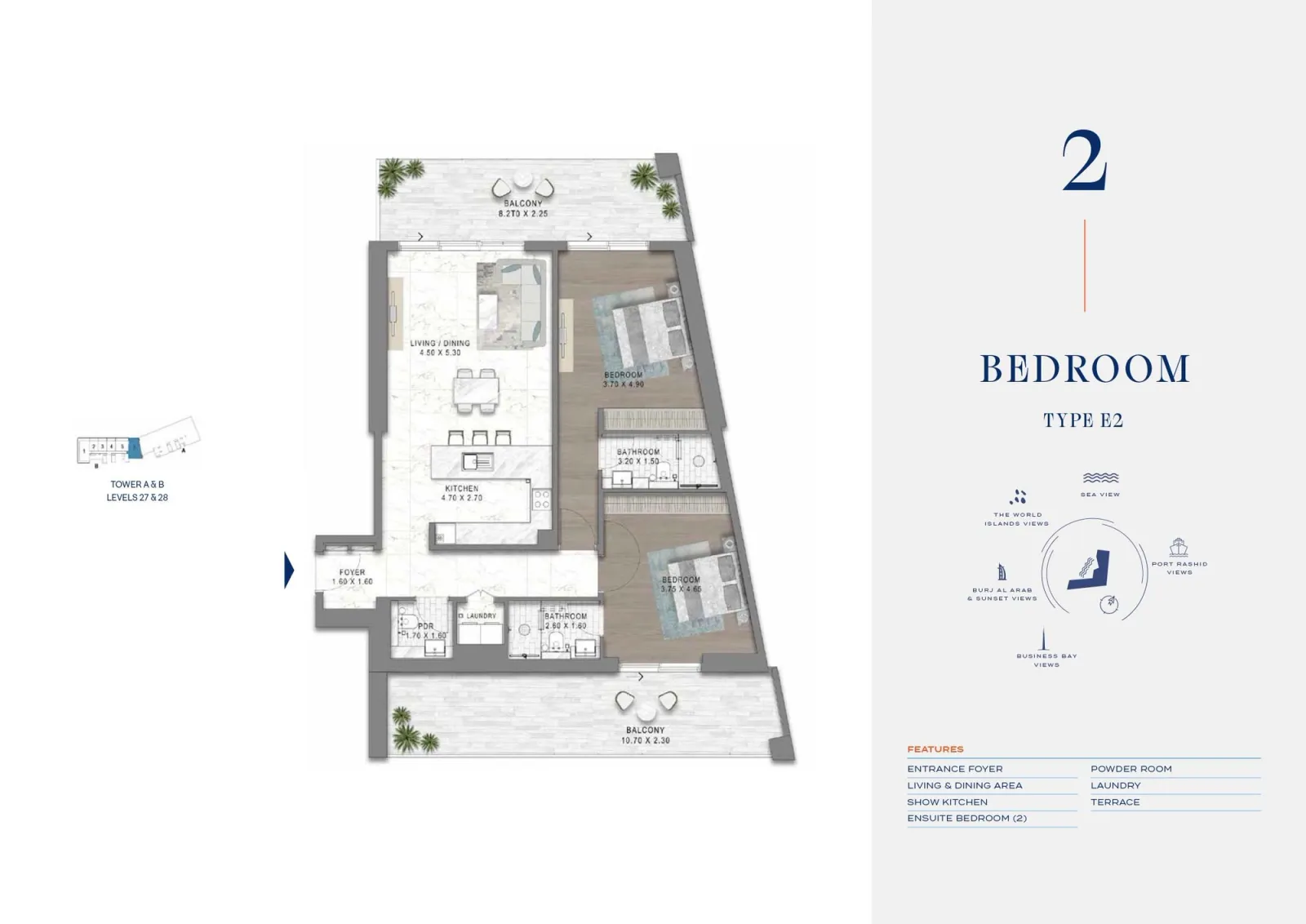 Floor plan for Type E2