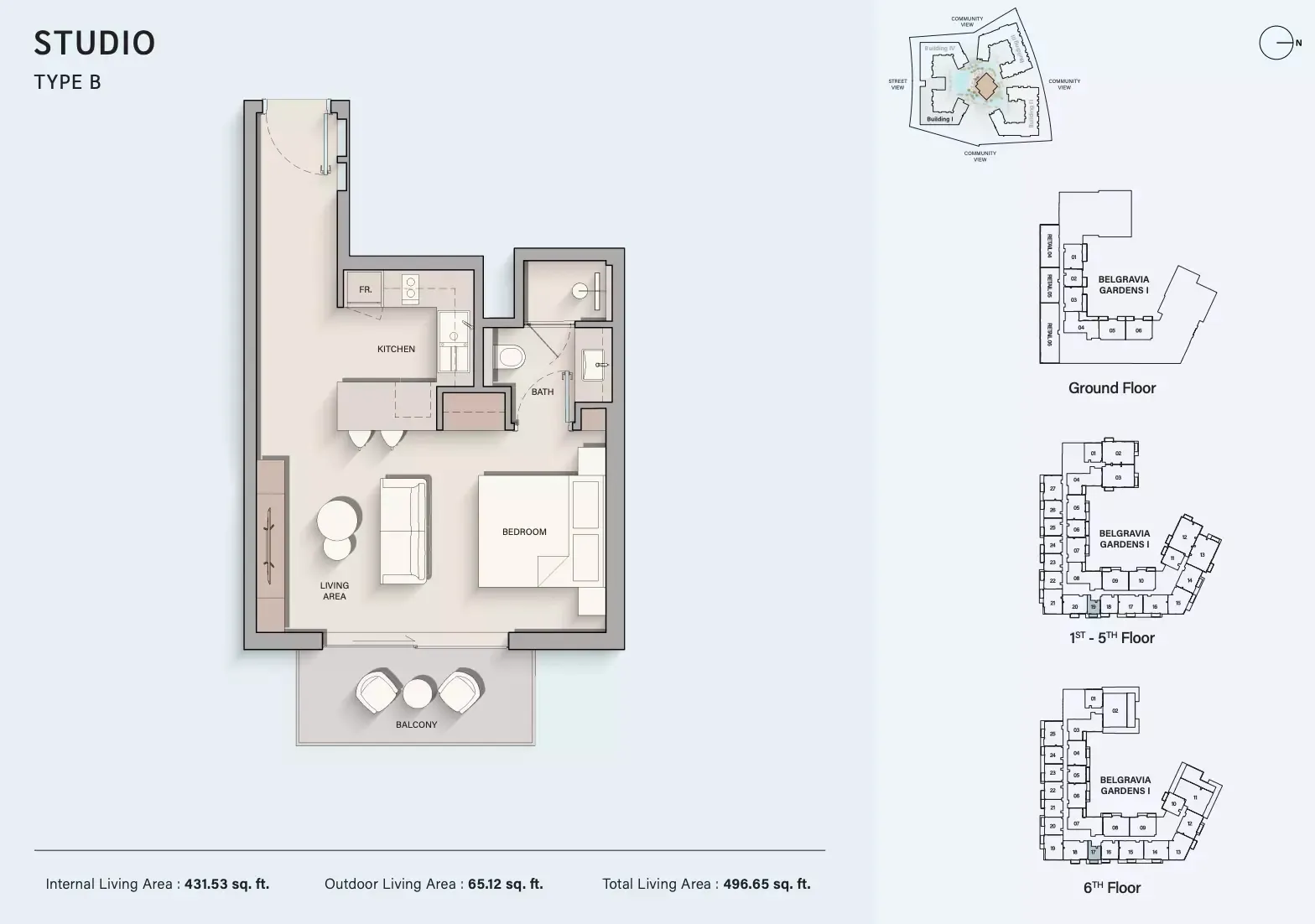 Floor plan for Studio
