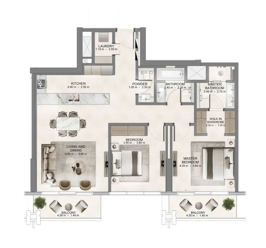 Floor plan for Type B