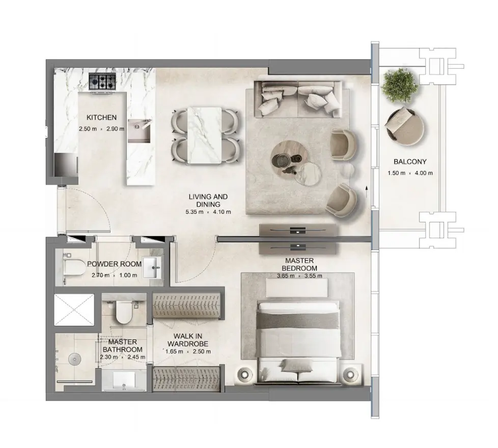 Floor plan for Type CM