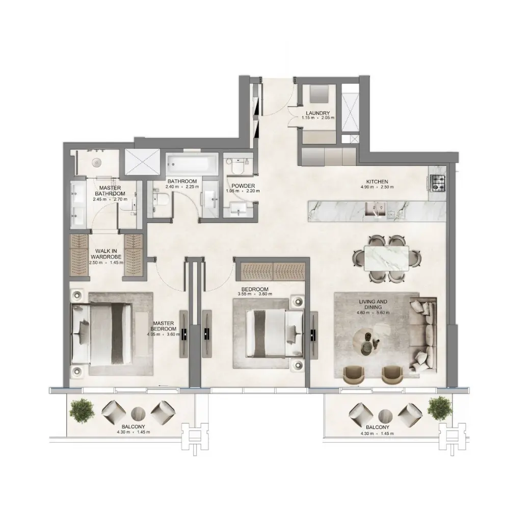 Floor plan for Type BM