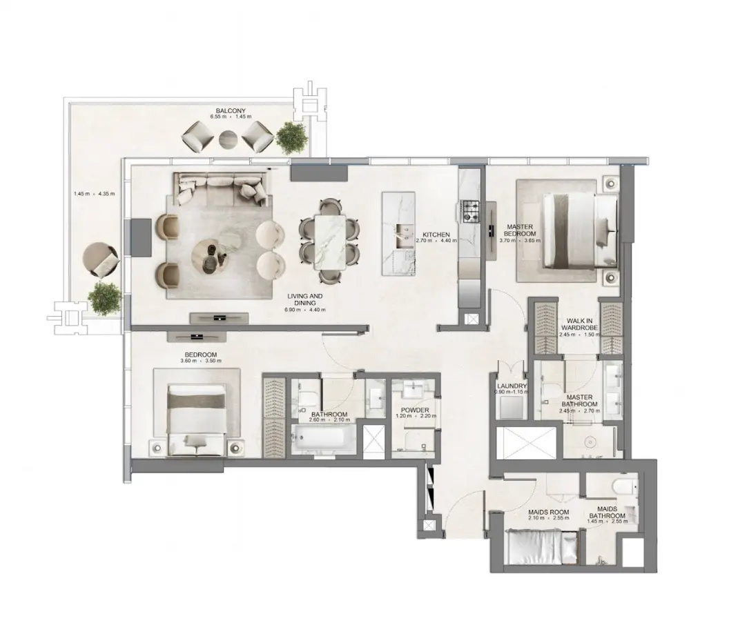 Floor plan for Type A2