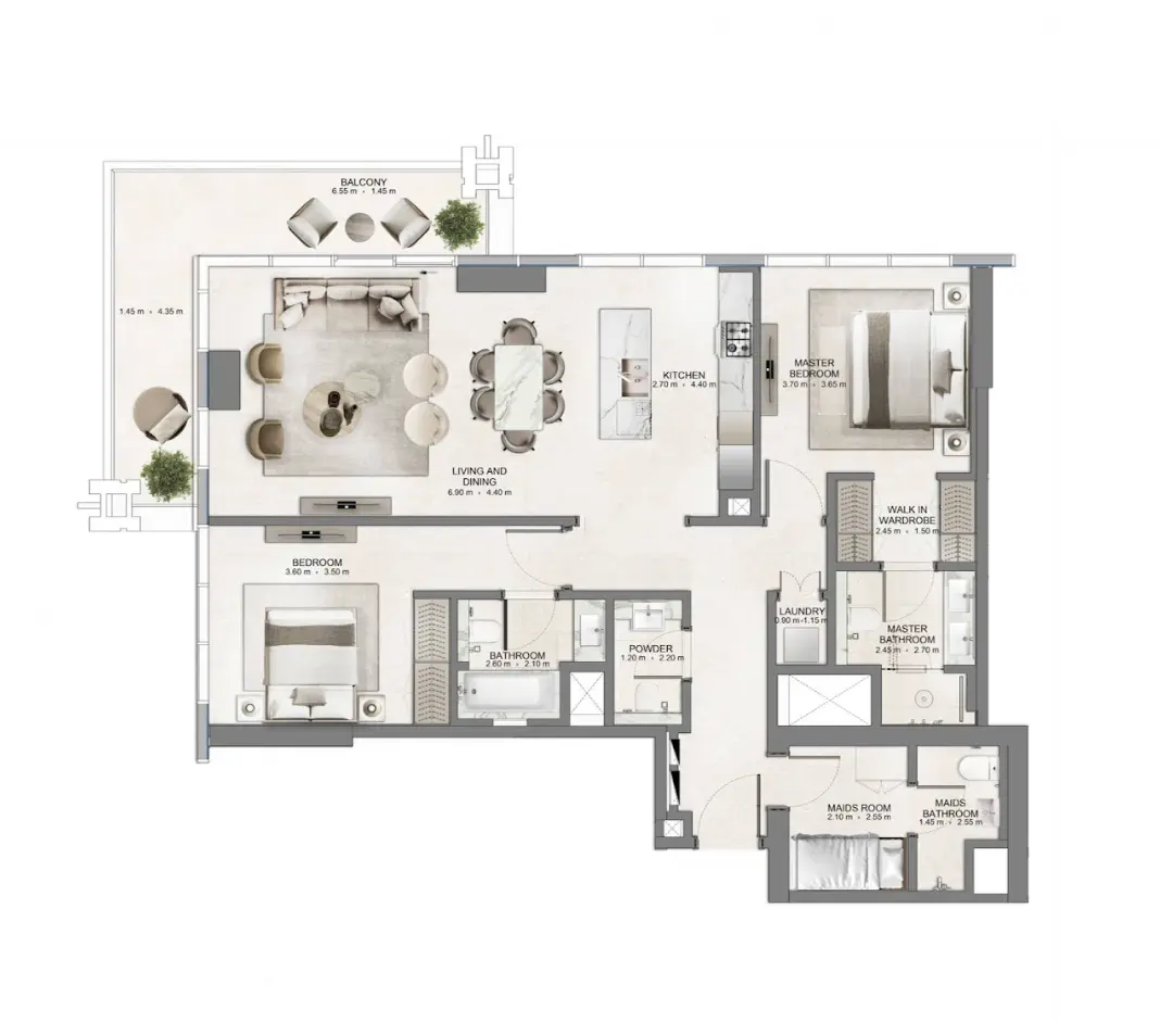 Floor plan for Type A1M
