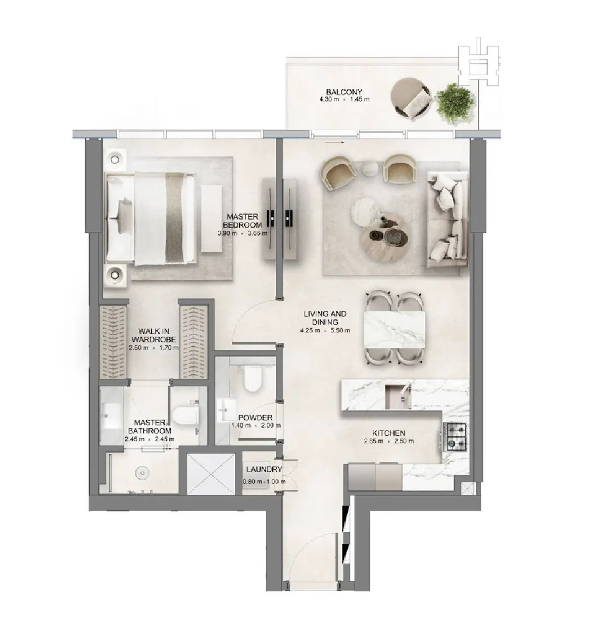 Floor plan for Type BM