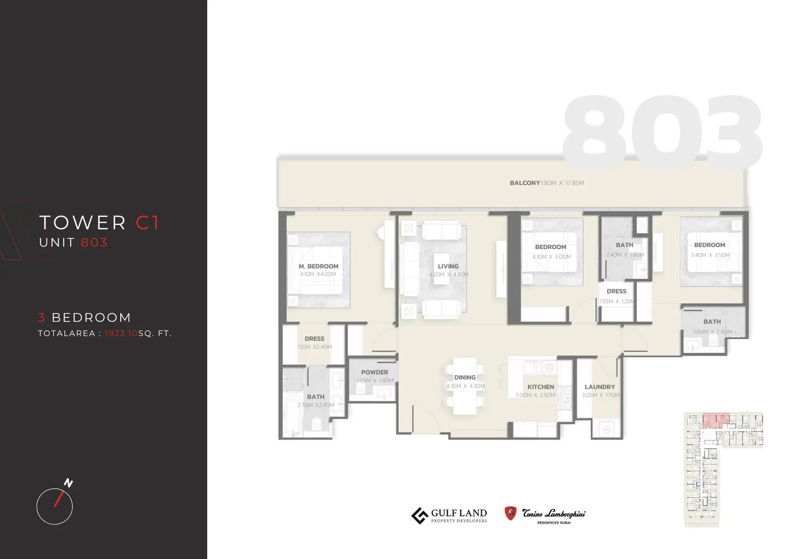 Floor plan for Type 803