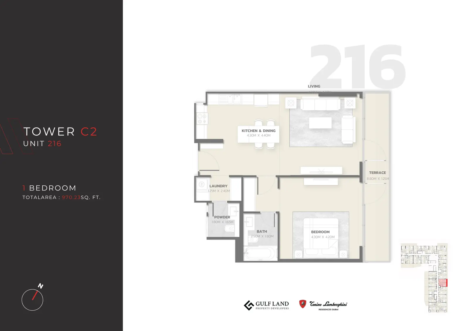 Floor plan for Type 216