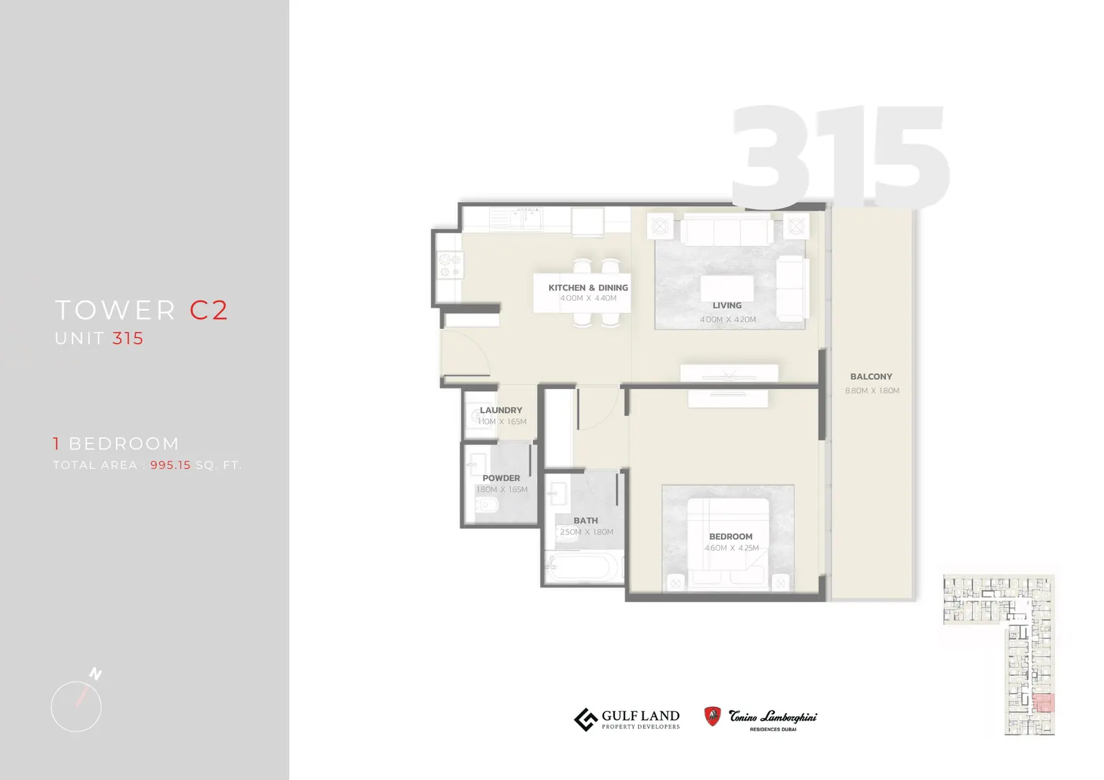 Floor plan for Type 315