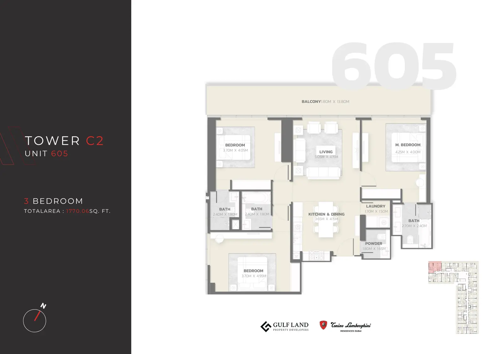 Floor plan for Type 605