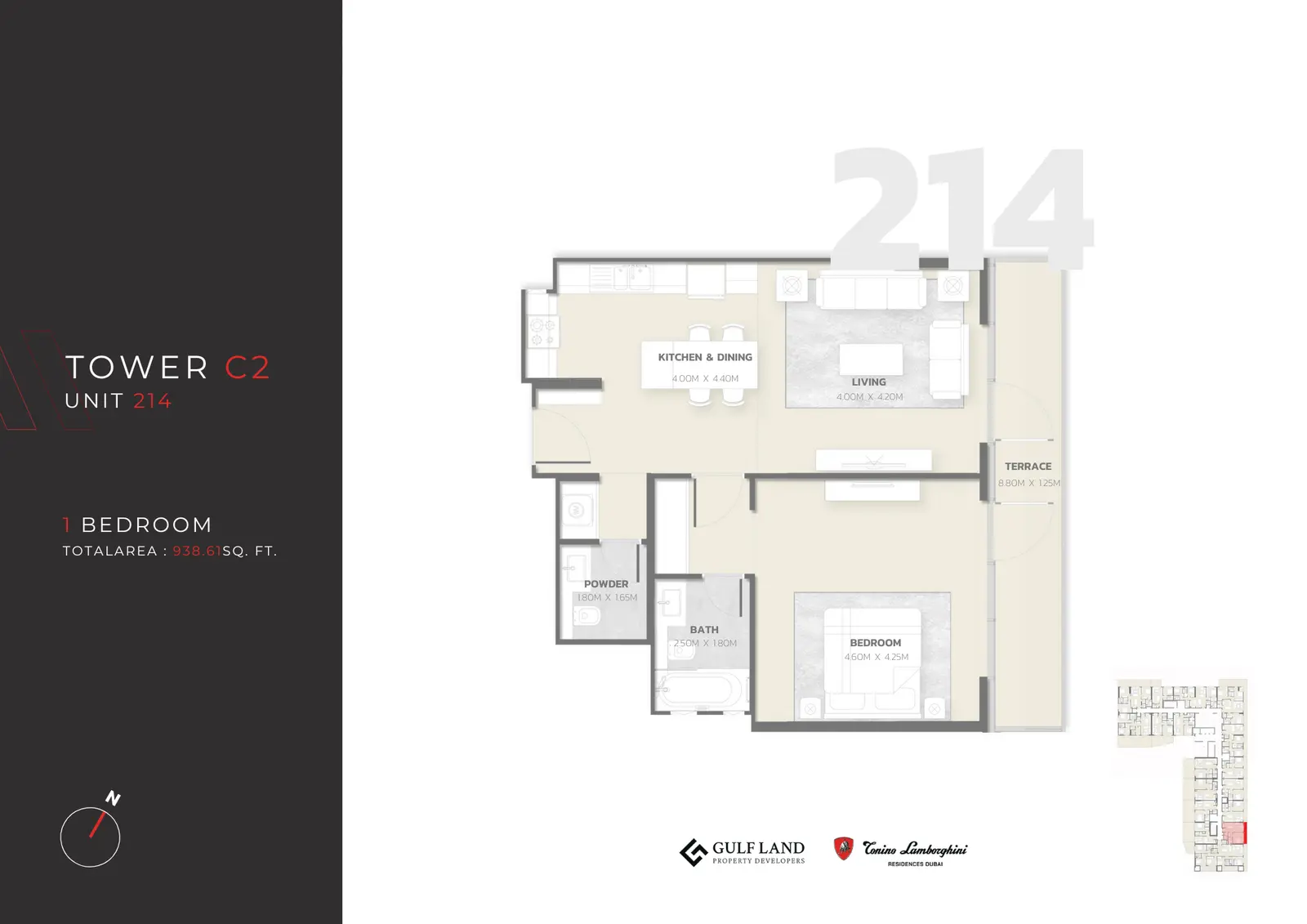 Floor plan for Type 214
