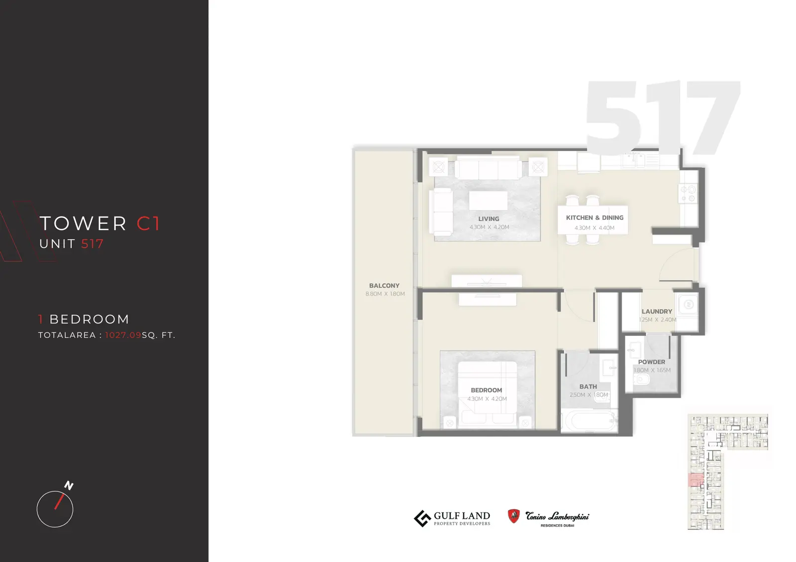 Floor plan for Type 517