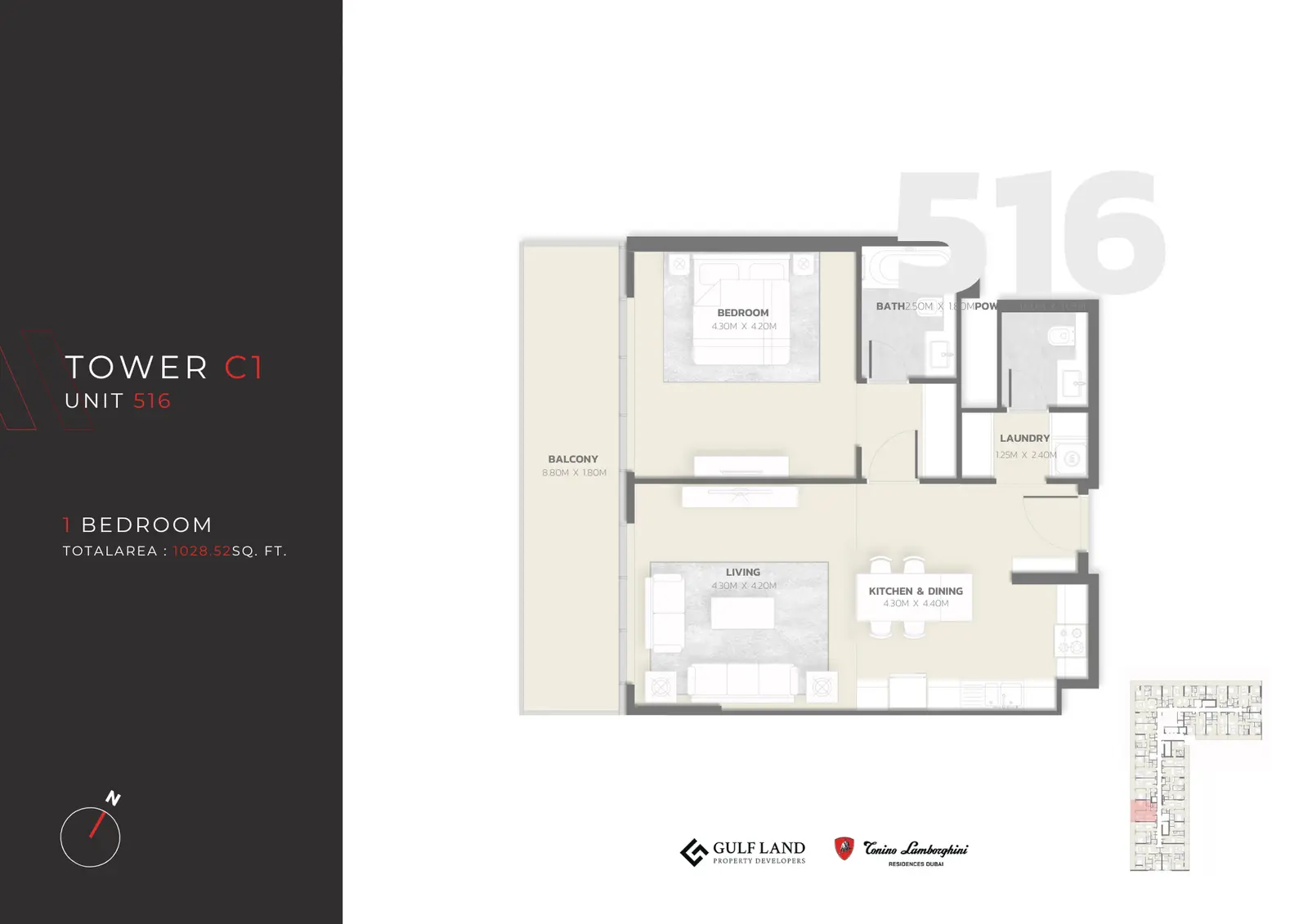 Floor plan for Type 516