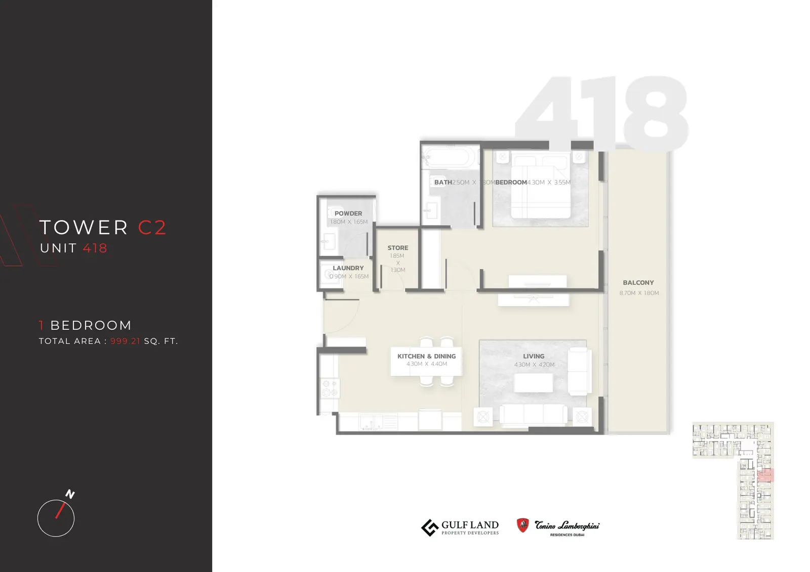 Floor plan for Type 418