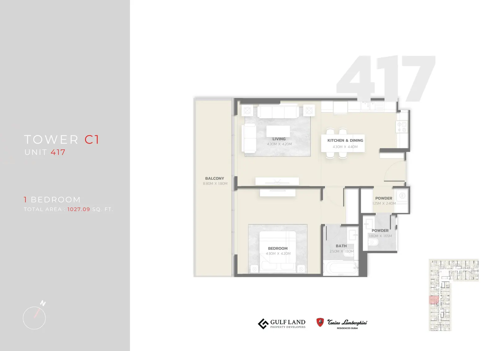 Floor plan for Type 417