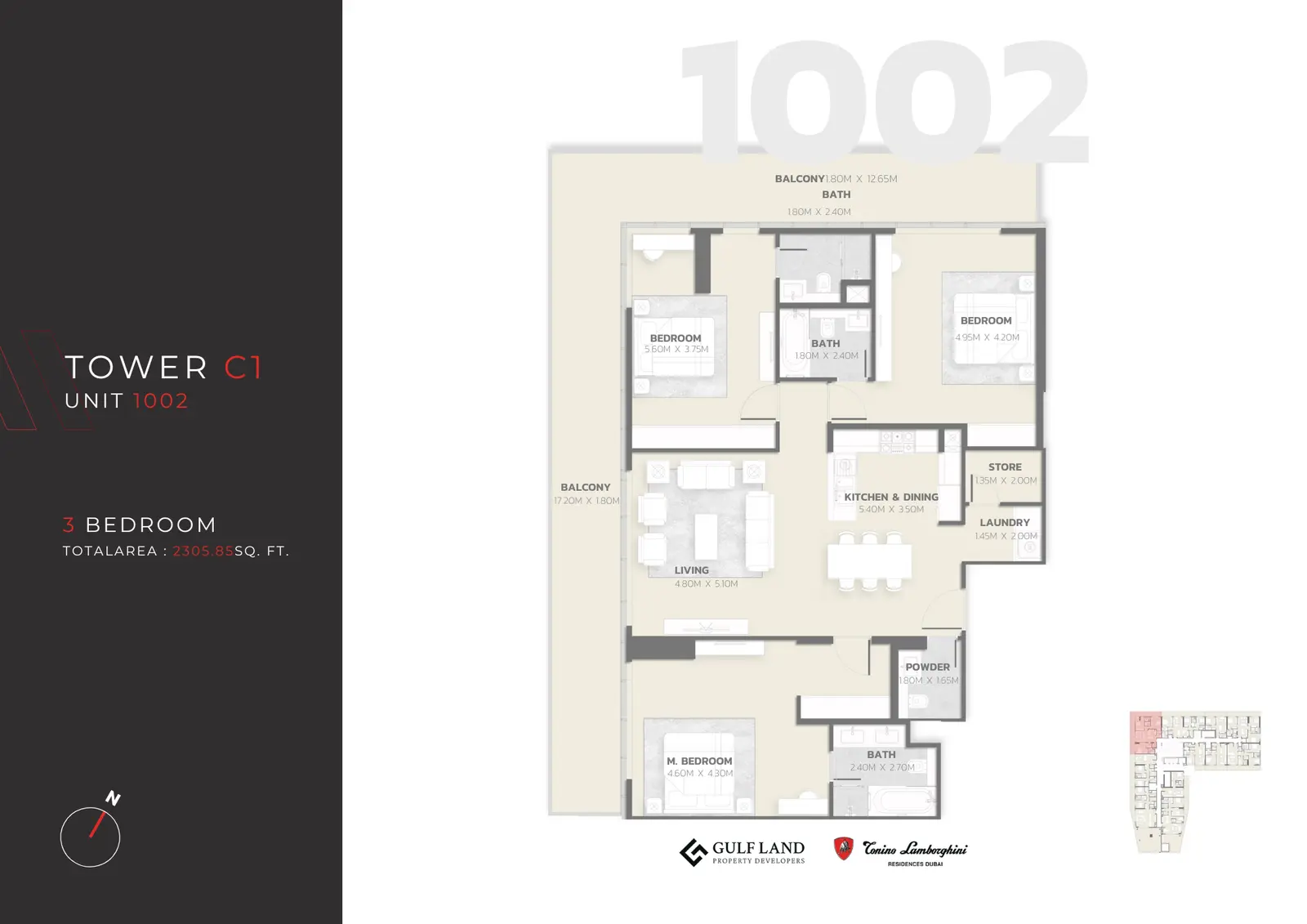 Floor plan for Type 1002