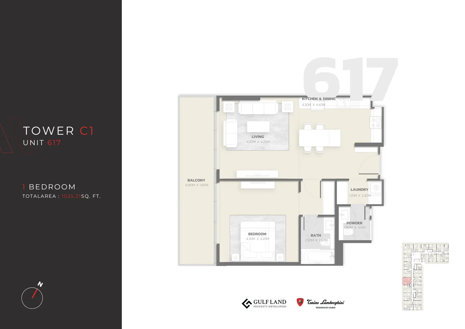 Floor plan for Type 617