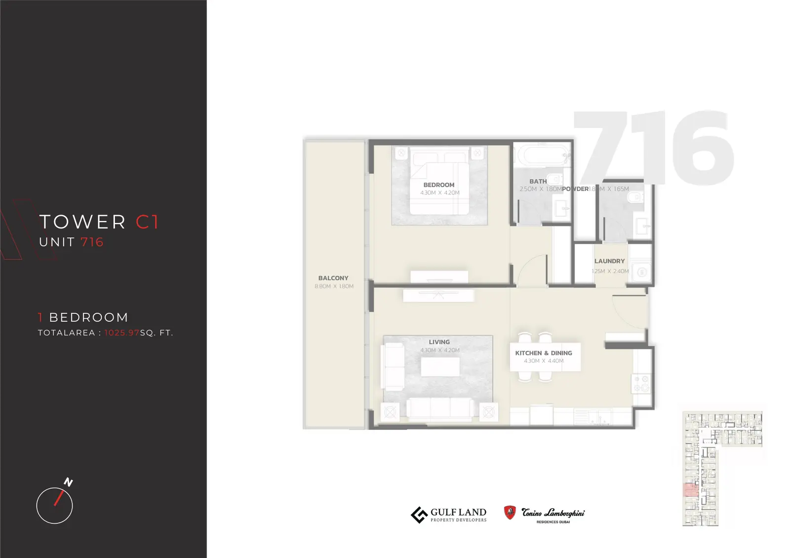 Floor plan for Type 716