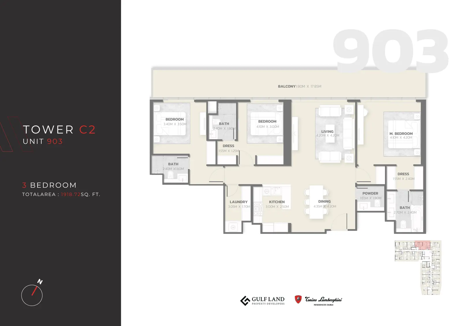Floor plan for Type 903