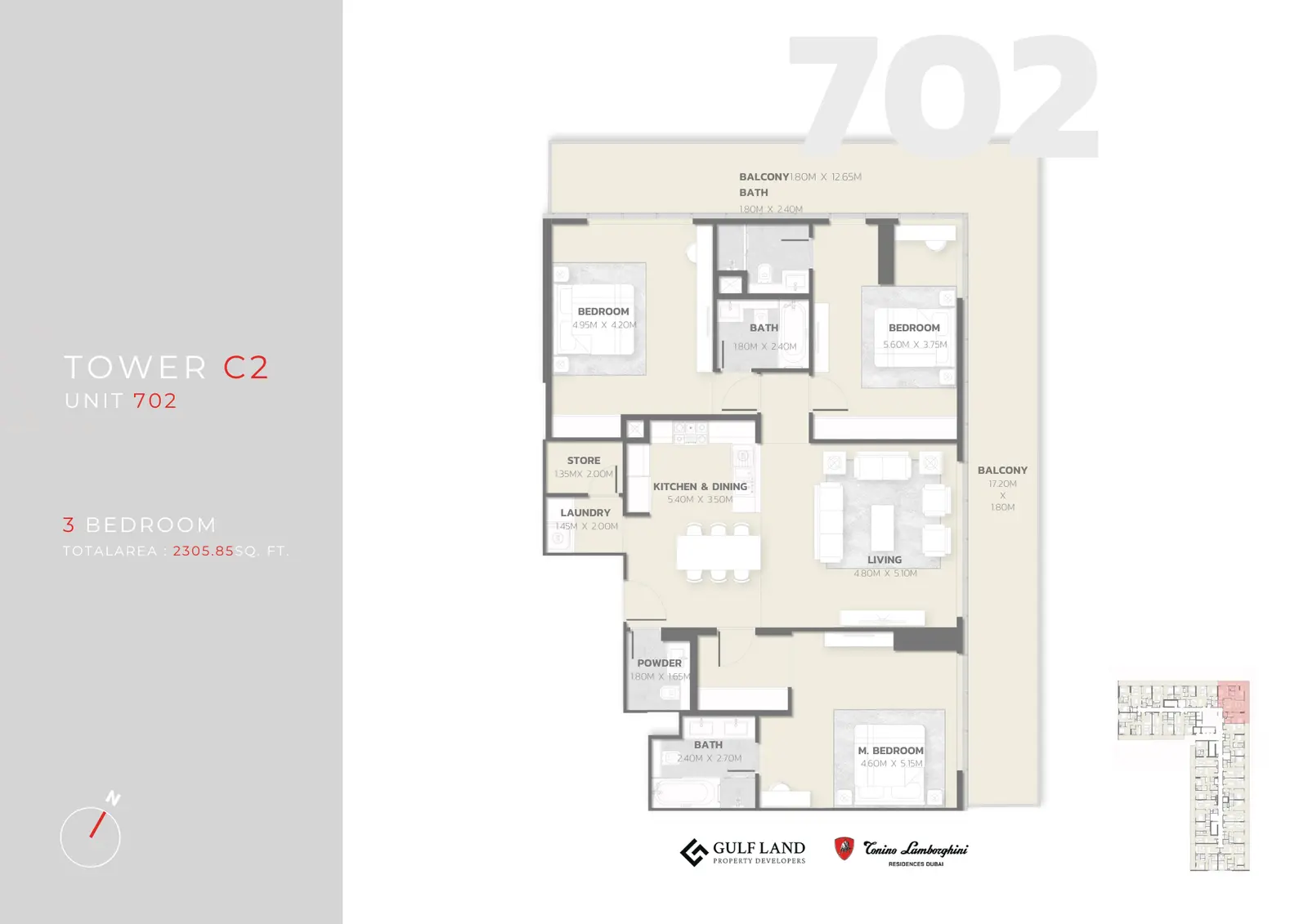 Floor plan for Type 702