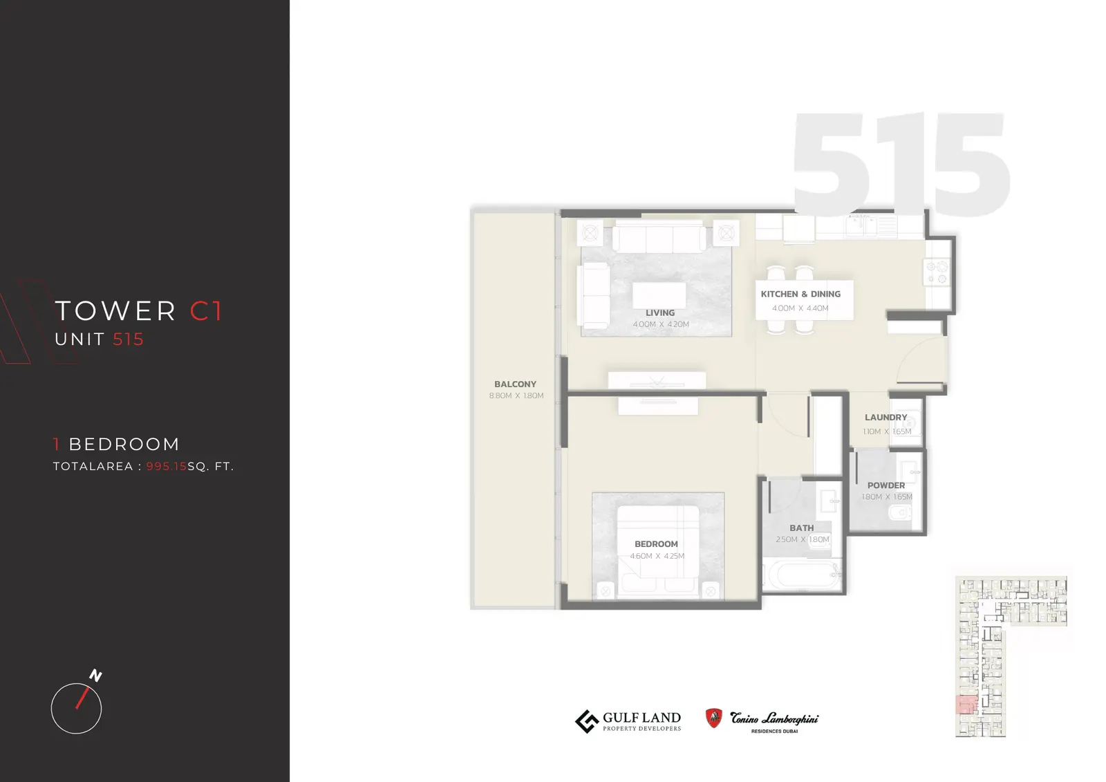 Floor plan for Type 515
