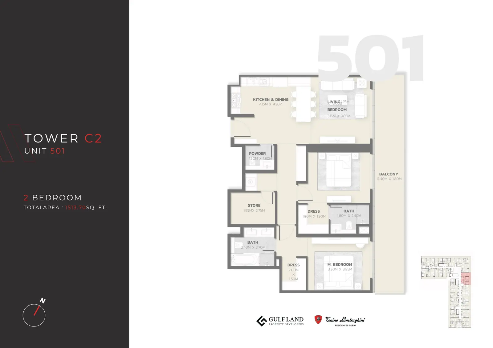 Floor plan for Type 501