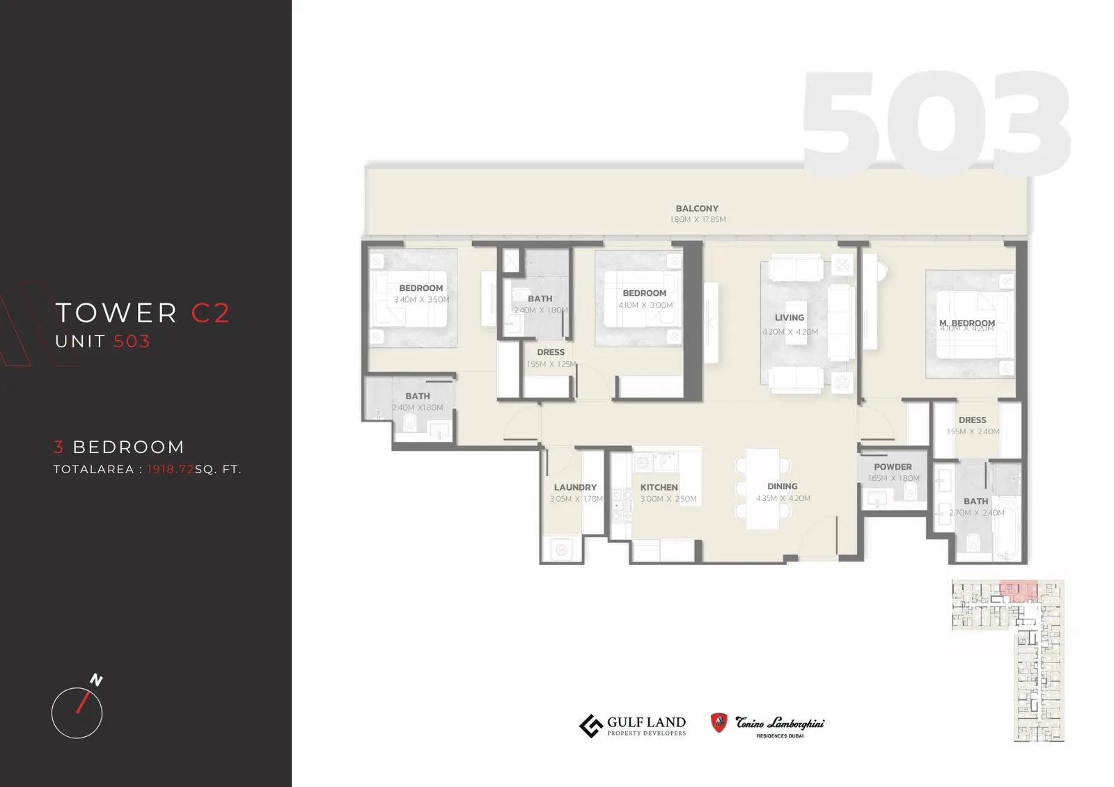 Floor plan for Type 503
