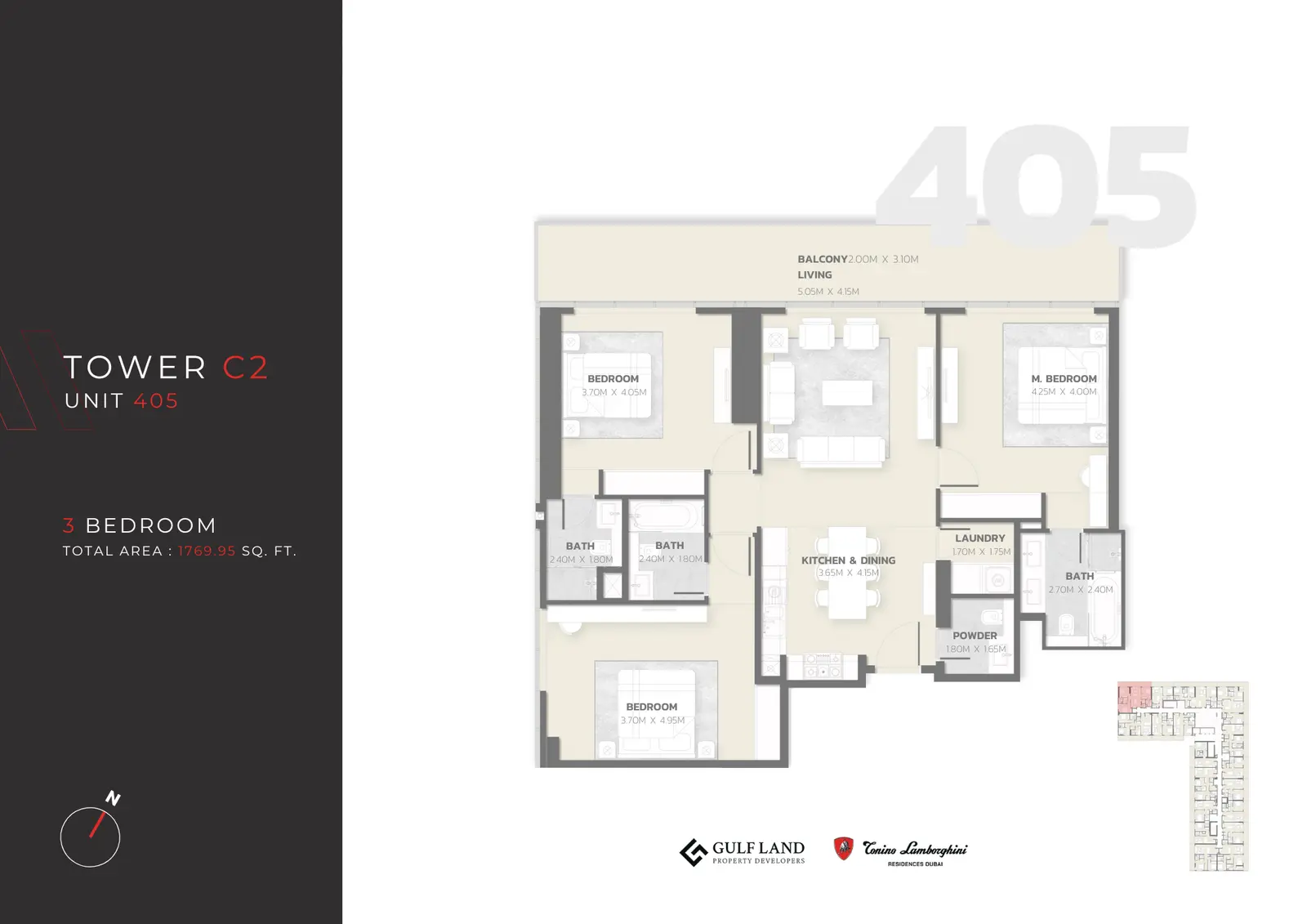 Floor plan for Type 405