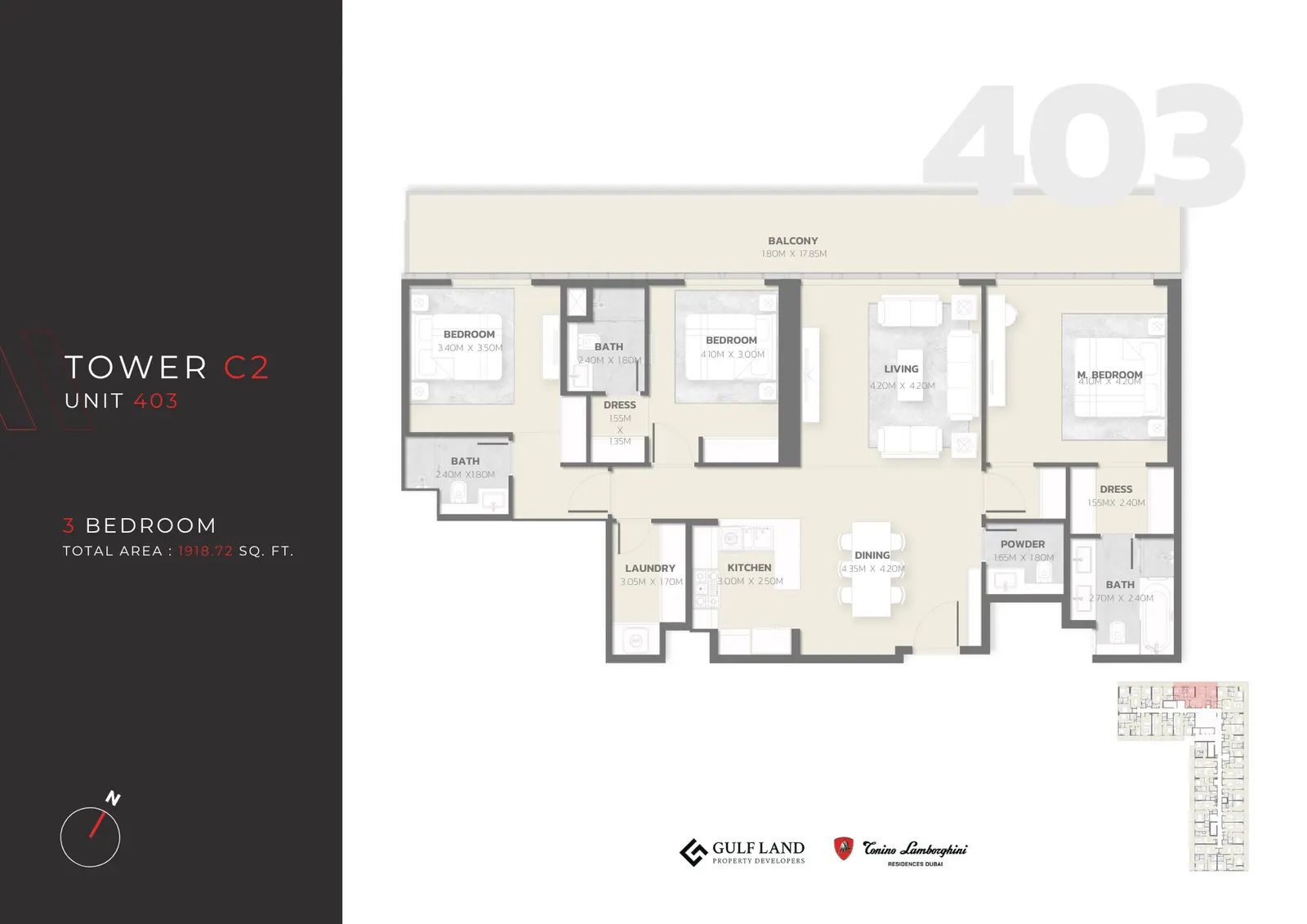 Floor plan for Type 403