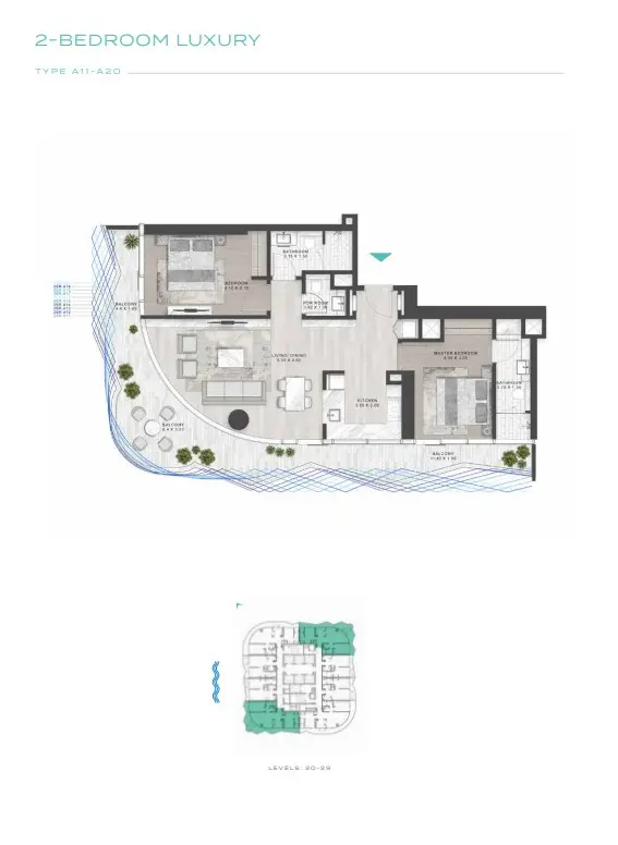 Floor plan for Type A11-A20