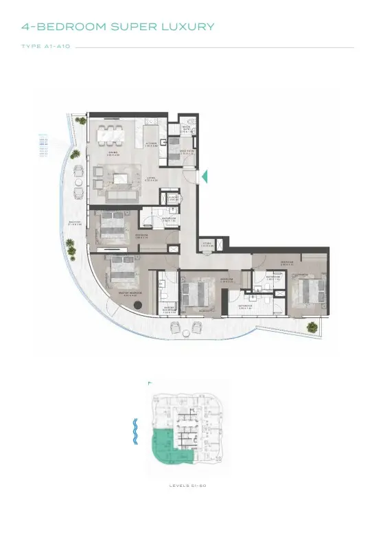 Floor plan for Type A1-A10