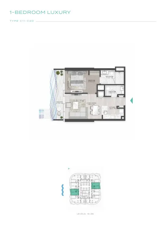 Floor plan for Type C11-C20