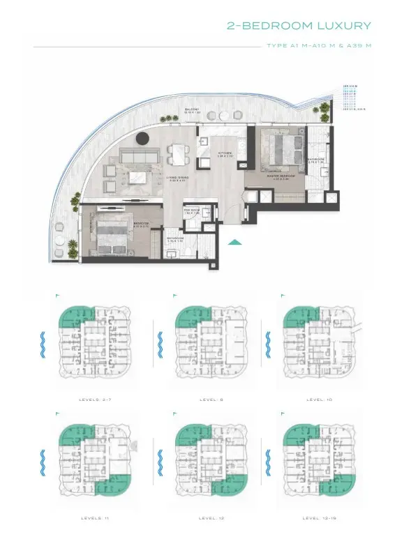 Floor plan for Type A1M-A10M