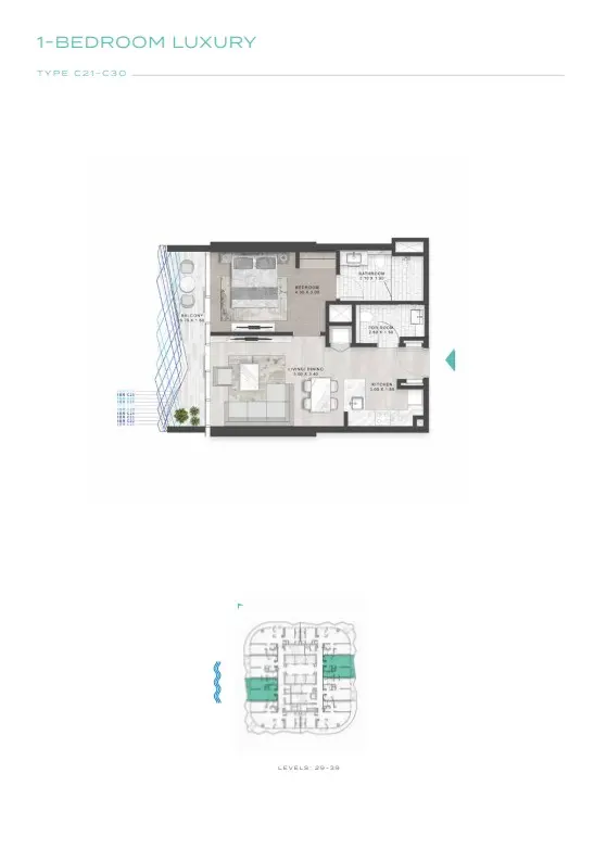 Floor plan for Type C21-C30