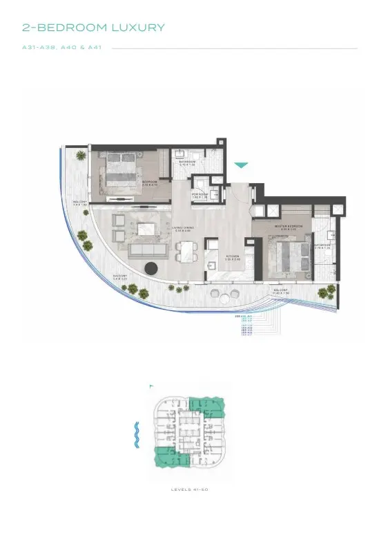 Floor plan for Type A31-A38