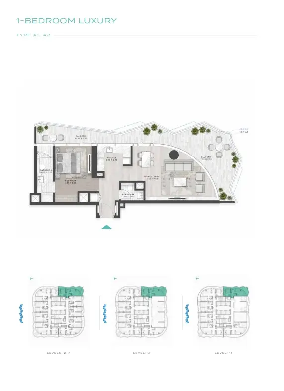 Floor plan for Type A1