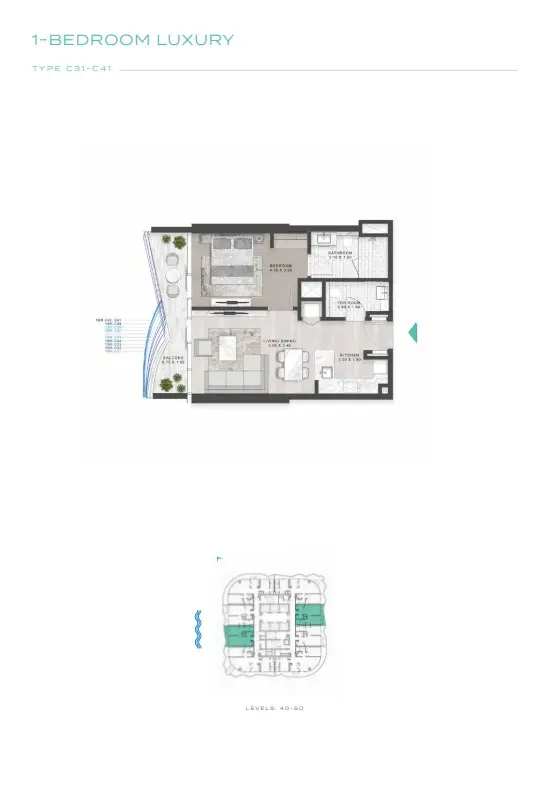Floor plan for Type C31-C41