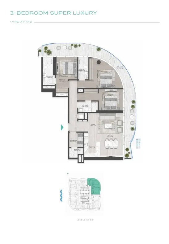 Floor plan for Type A1-A10
