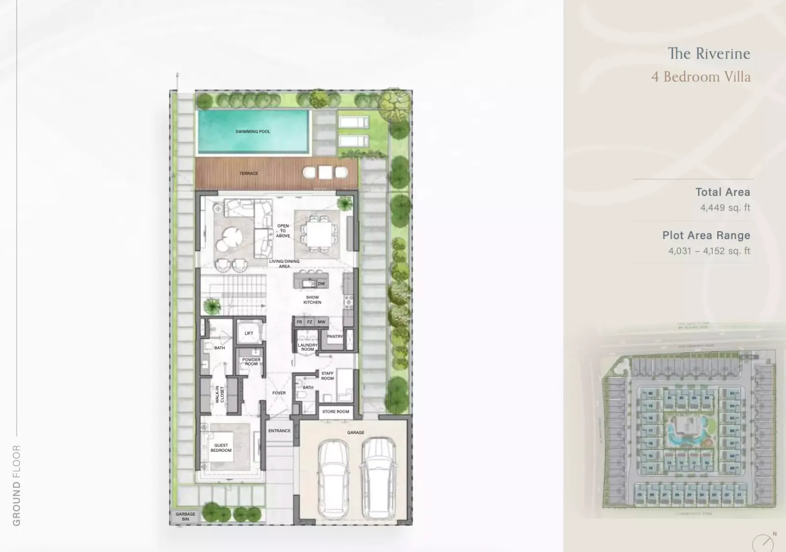 Floor plan for The Reverine-A