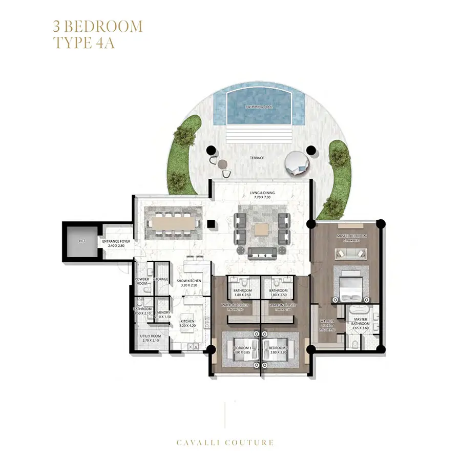 Floor plan for Type 4A