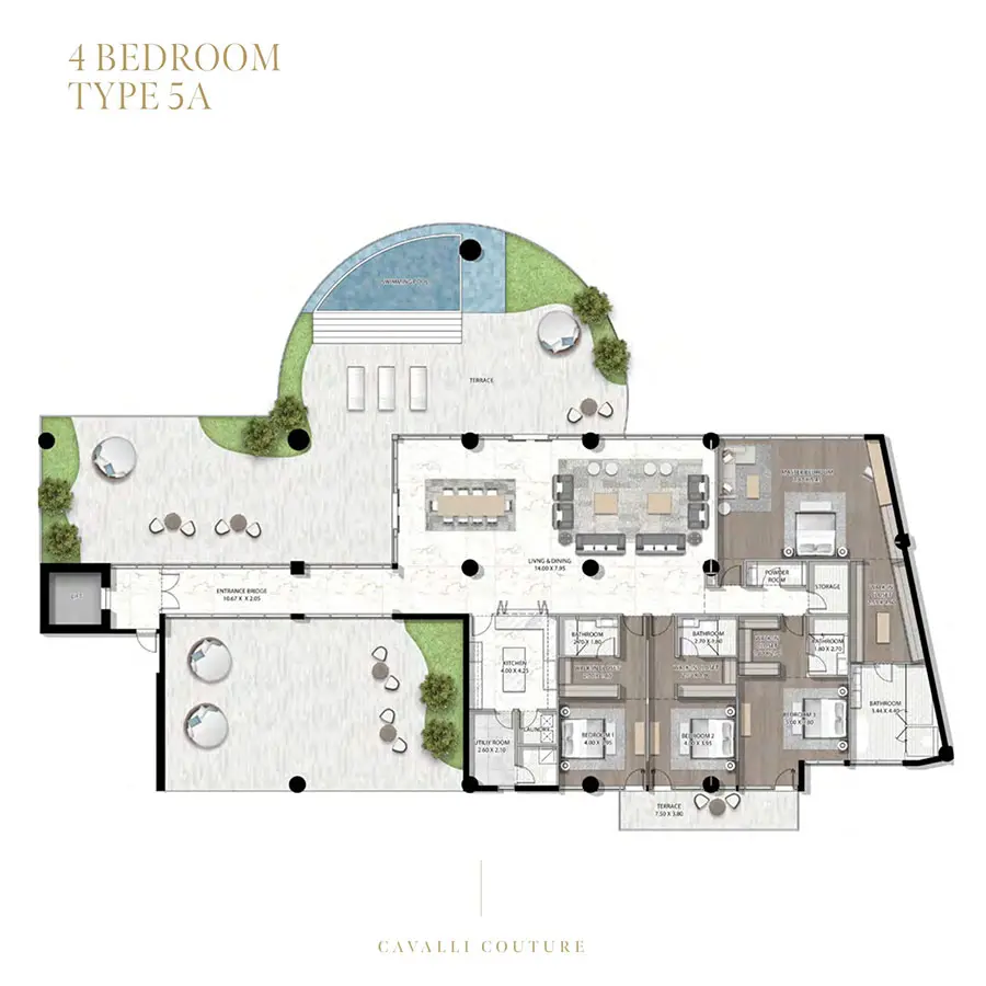 Floor plan for Type 5A