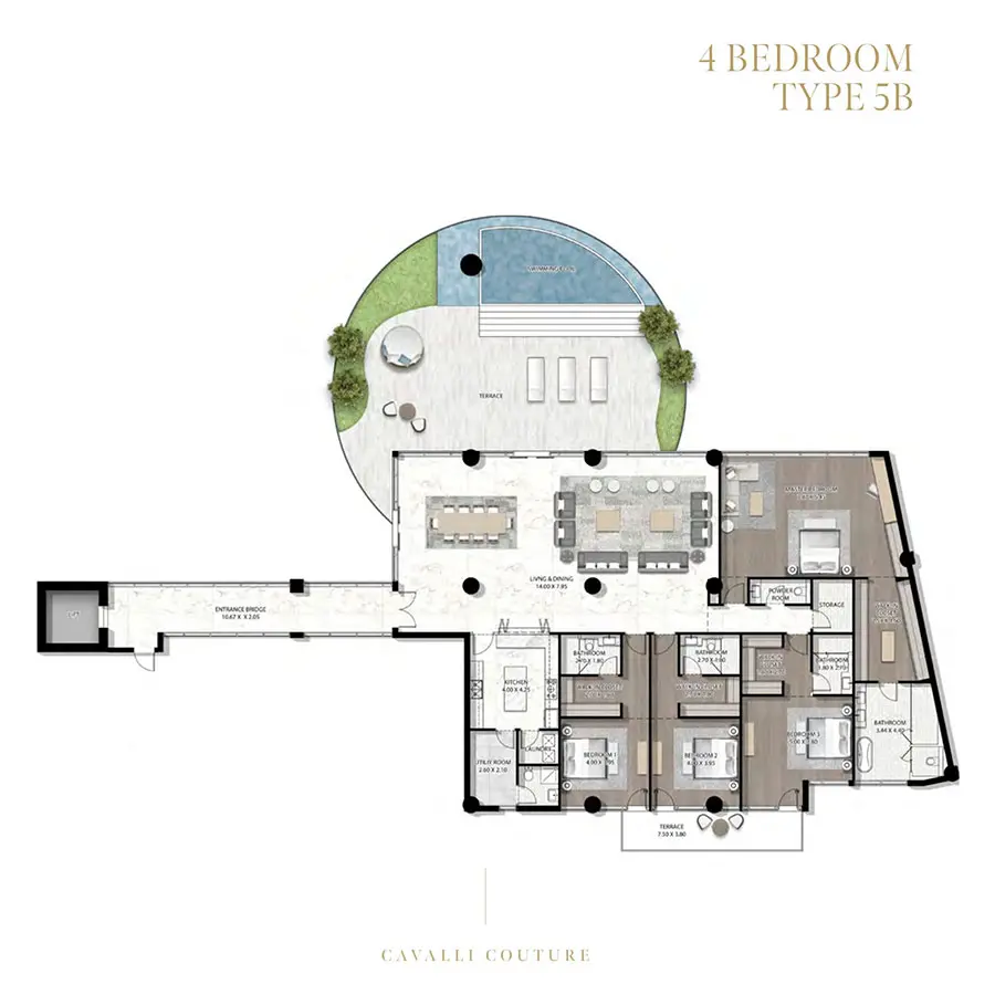 Floor plan for Type 5B