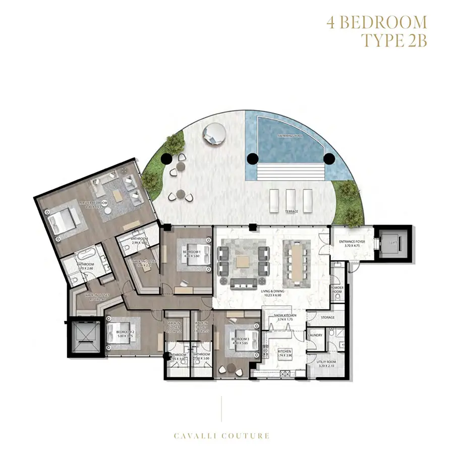 Floor plan for Type 2B